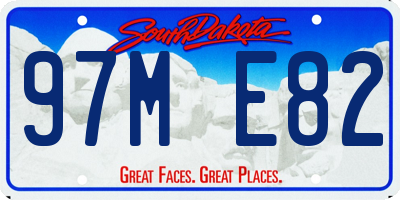 SD license plate 97ME82