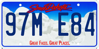 SD license plate 97ME84