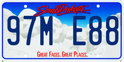 SD license plate 97ME88