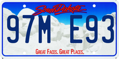 SD license plate 97ME93