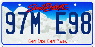 SD license plate 97ME98