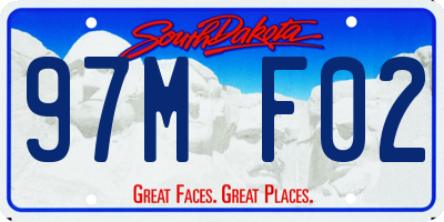 SD license plate 97MF02