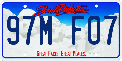 SD license plate 97MF07