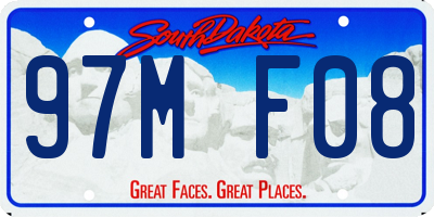 SD license plate 97MF08