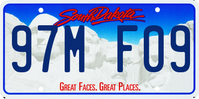 SD license plate 97MF09