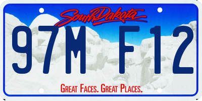 SD license plate 97MF12