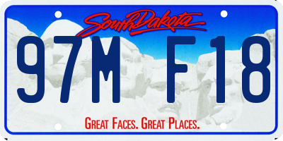 SD license plate 97MF18