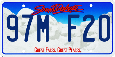 SD license plate 97MF20