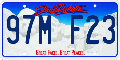 SD license plate 97MF23