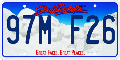 SD license plate 97MF26