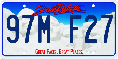 SD license plate 97MF27