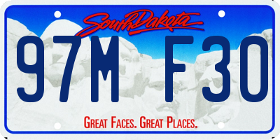 SD license plate 97MF30