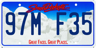 SD license plate 97MF35