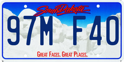 SD license plate 97MF40