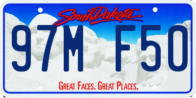 SD license plate 97MF50