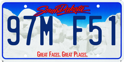 SD license plate 97MF51