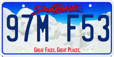 SD license plate 97MF53