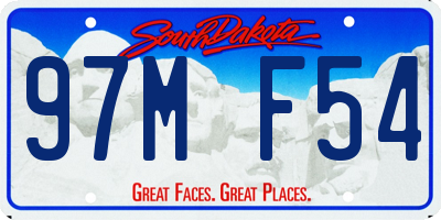 SD license plate 97MF54