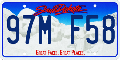 SD license plate 97MF58