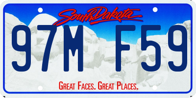 SD license plate 97MF59