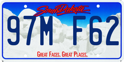 SD license plate 97MF62