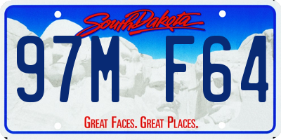 SD license plate 97MF64