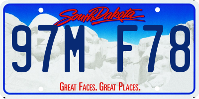 SD license plate 97MF78