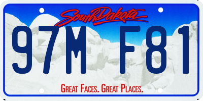 SD license plate 97MF81