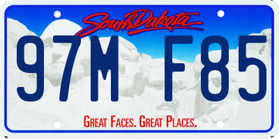 SD license plate 97MF85