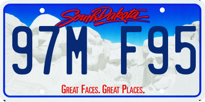 SD license plate 97MF95