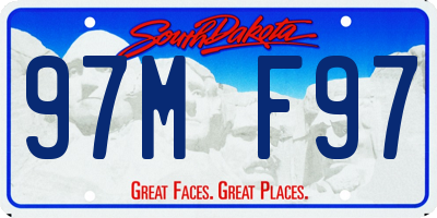 SD license plate 97MF97