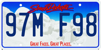 SD license plate 97MF98