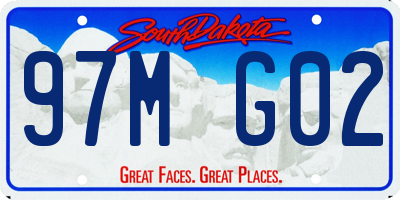 SD license plate 97MG02