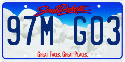 SD license plate 97MG03