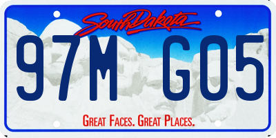 SD license plate 97MG05