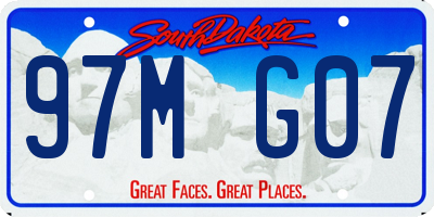 SD license plate 97MG07