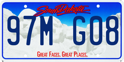 SD license plate 97MG08