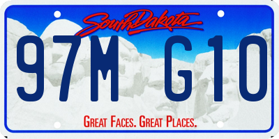 SD license plate 97MG10