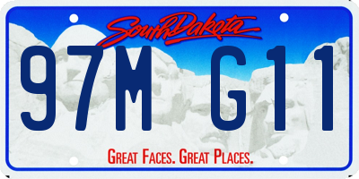 SD license plate 97MG11