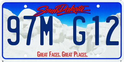 SD license plate 97MG12