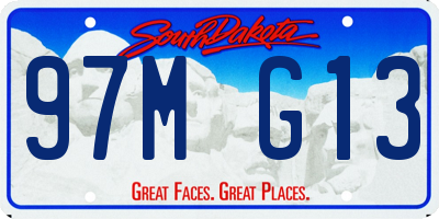 SD license plate 97MG13
