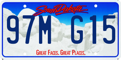 SD license plate 97MG15