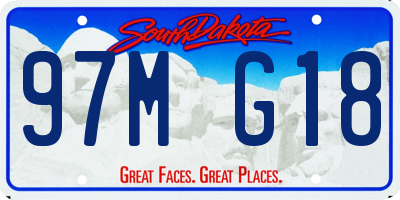 SD license plate 97MG18