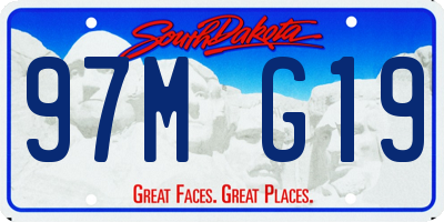 SD license plate 97MG19