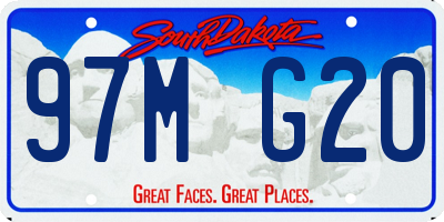 SD license plate 97MG20