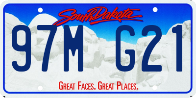 SD license plate 97MG21