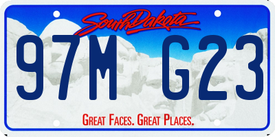 SD license plate 97MG23