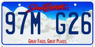 SD license plate 97MG26
