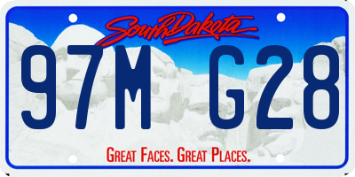 SD license plate 97MG28