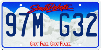 SD license plate 97MG32